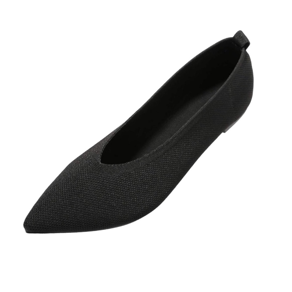 Slocyclub Flat Women Classic Pointed Toe Slip On Ballet Knitted Black Size US 9